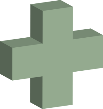 Plus icon in 3D style png