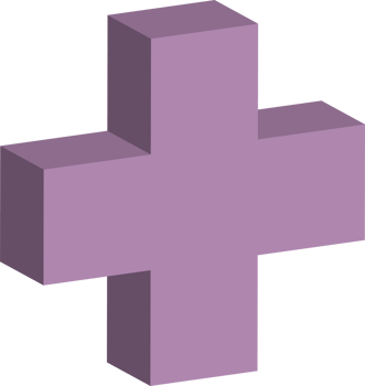 Plus icon in 3D style png