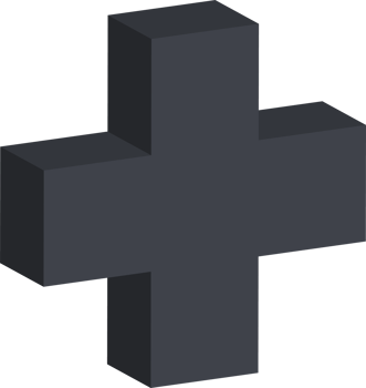 Plus icon in 3D style png