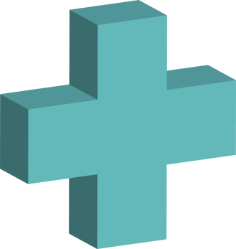 Plus icon in 3D style png
