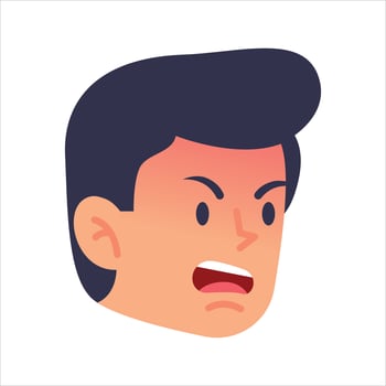 Face Profile Images, Vector illustration in flat style