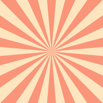 Retro rays banner png