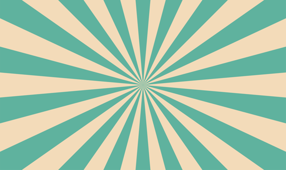 Retro rays banner png