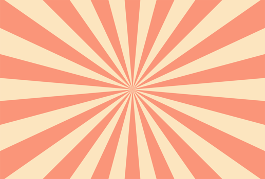 Retro rays banner png