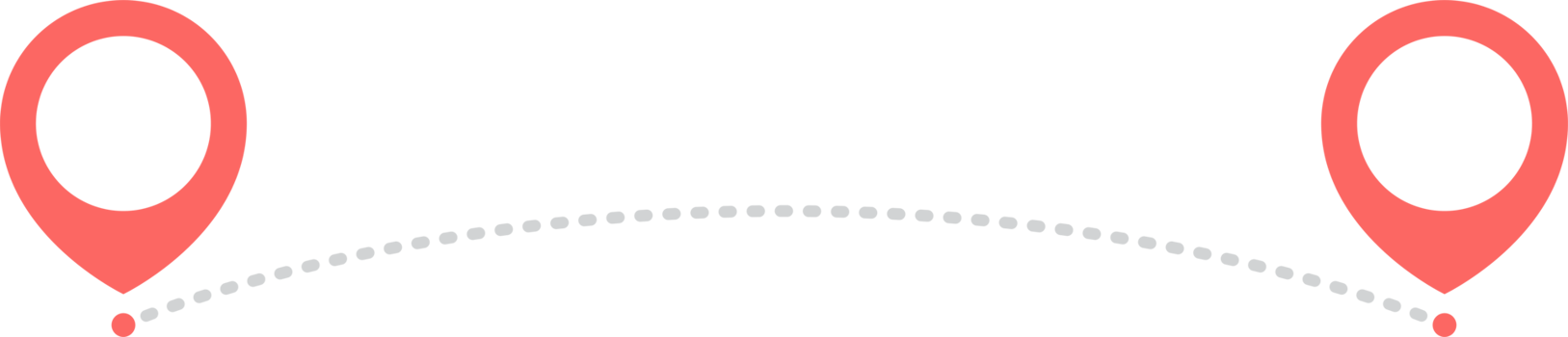 Route icon with pointer pin and dotted path png