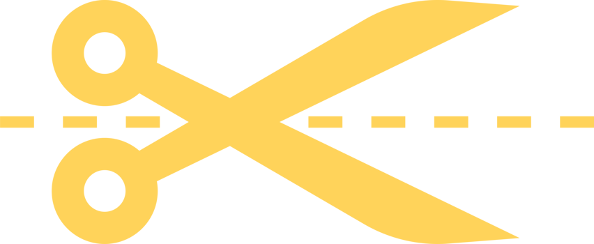 Scissors icon in flat style png