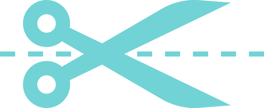 Scissors icon in flat style png