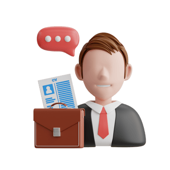 3d business staff, Profit Sharing, Job Interview, Render vector objects. png