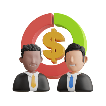 3d business staff, Profit Sharing, Job Interview, Render vector objects. png