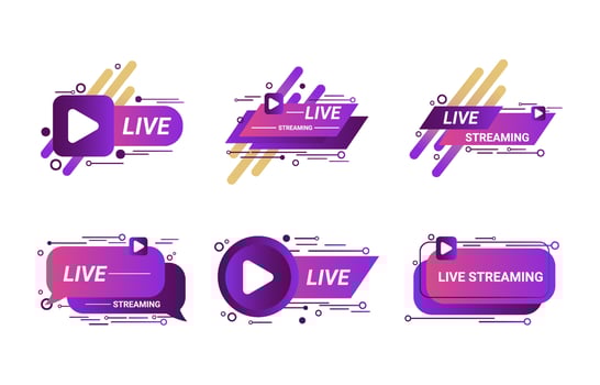 Youtube Live Streaming Badge vector