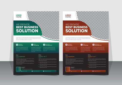Corporate business multipurpose flyer design or modern brochure cover leaflet template vector