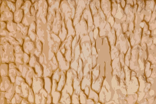 Realistic illustration of Light brown shaggy fabric. Abstract background of plush faux fur fleece surface close-up. vector