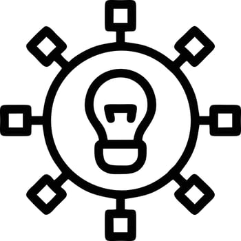 Idea solution icon symbol vector image. Illustration of the creative innovation concept design. EPS 10