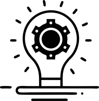 Idea solution icon symbol vector image. Illustration of the creative innovation concept design. EPS 10