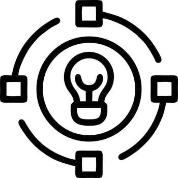 Idea solution icon symbol vector image. Illustration of the creative innovation concept design. EPS 10