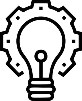 Idea solution icon symbol vector image. Illustration of the creative innovation concept design. EPS 10