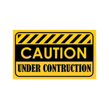 Under construction tape warning banner vector