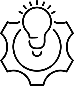 Idea solution icon symbol vector image. Illustration of the creative innovation concept design. EPS 10