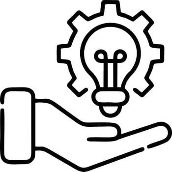Idea solution icon symbol vector image. Illustration of the creative innovation concept design. EPS 10