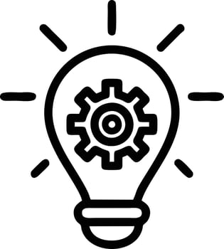 Idea solution icon symbol vector image. Illustration of the creative innovation concept design. EPS 10