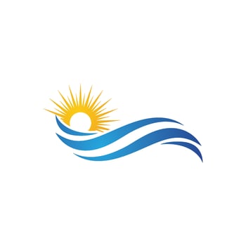 Water wave icon vector