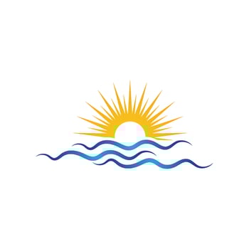 Water wave icon vector