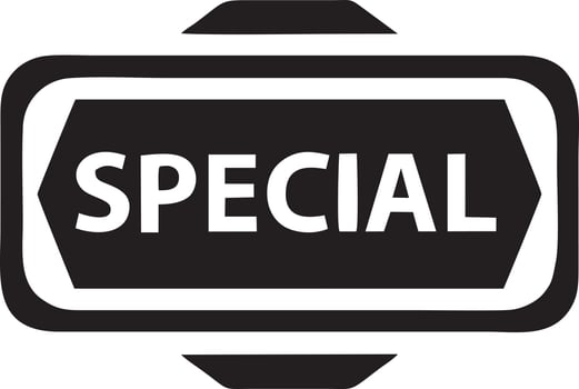 Discount price promotion design vector image. Illustration of special sale price symbol marketing design image. EPS 10
