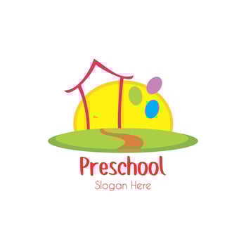 Logo design of hand and kid. Childcare logo. Modern education colorful logo style vector