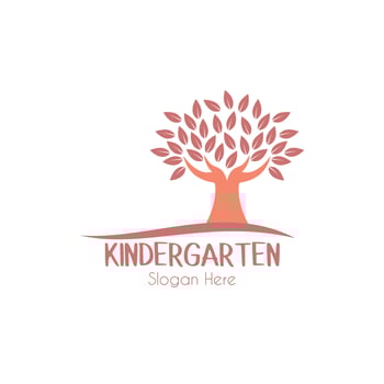 Preschool, Kindergarten, Children theme logo design template vector