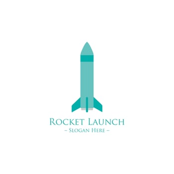 Vector Rocket Design Logo, elements, icons, symbols, abstract, set, shapes flat style