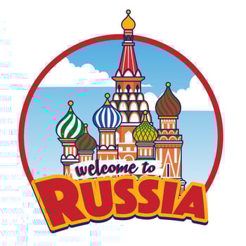 cartoon saint basil cathedral russia landmark vector