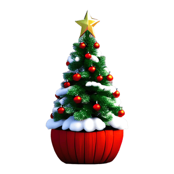 3d Lovely Green Christmas Tree png