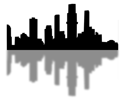 City, background illustration. Black png