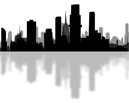 City, background illustration. Black png