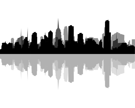 City, background illustration. Black png