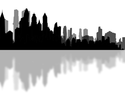 City, background illustration. Black png