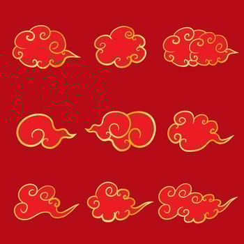 China cloud Drawing image style vector