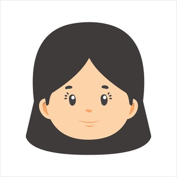 Face Profile Images, Vector illustration in flat style