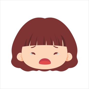 Face Profile Images, Vector illustration in flat style