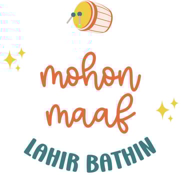 Eid Typography Sticker vector