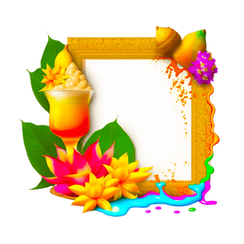 spring floral frame  illustration png