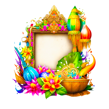 colorful flower frame free icon png