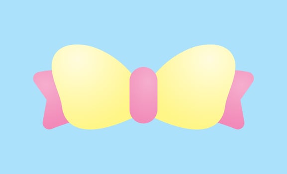 cute bow graphic element vector
