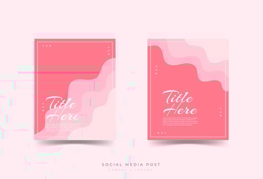 social media post template, abstract, minmalist, wave, memphis vector