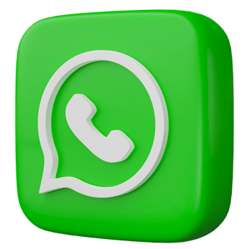 3D render, whatsapp logo icon isolated on transparent background. png