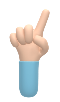 3d rendering, Hand touch or click isolated on transparent background png