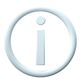 3D Information icon isolated on transparent background, png file.