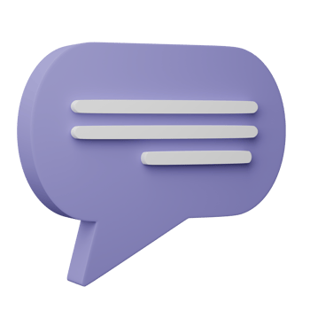 3D speech bubble talk isolated on transparent background, png file.