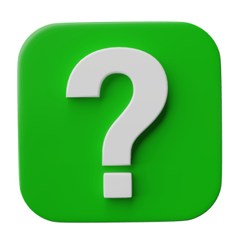 3D question mark icon or ask faq answer solution isolated on transparent background png file.