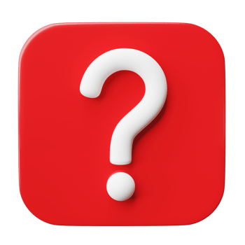 3D question mark icon or ask faq answer solution isolated on transparent background png file.